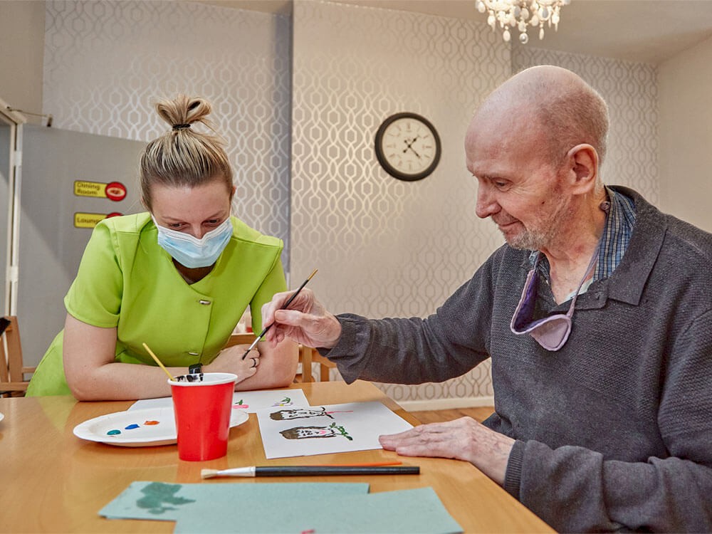 Residents Painting Activity